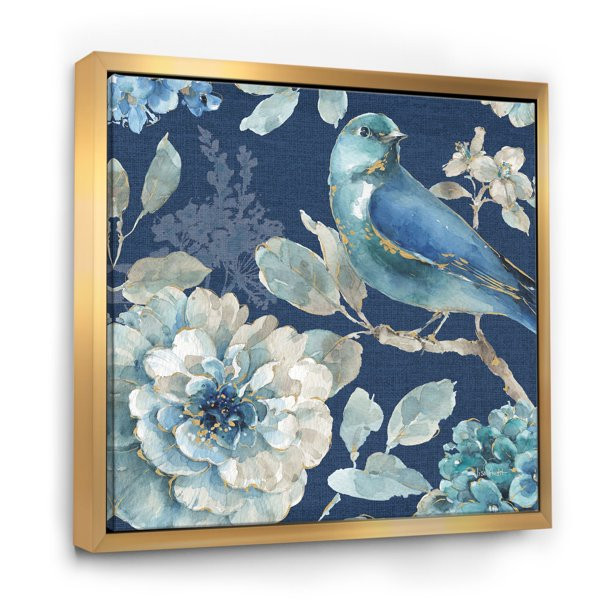 Designart ' Indigold Bird Cottage Family III ' Farmhouse Framed Canvas - Walmart.com | Walmart (US)