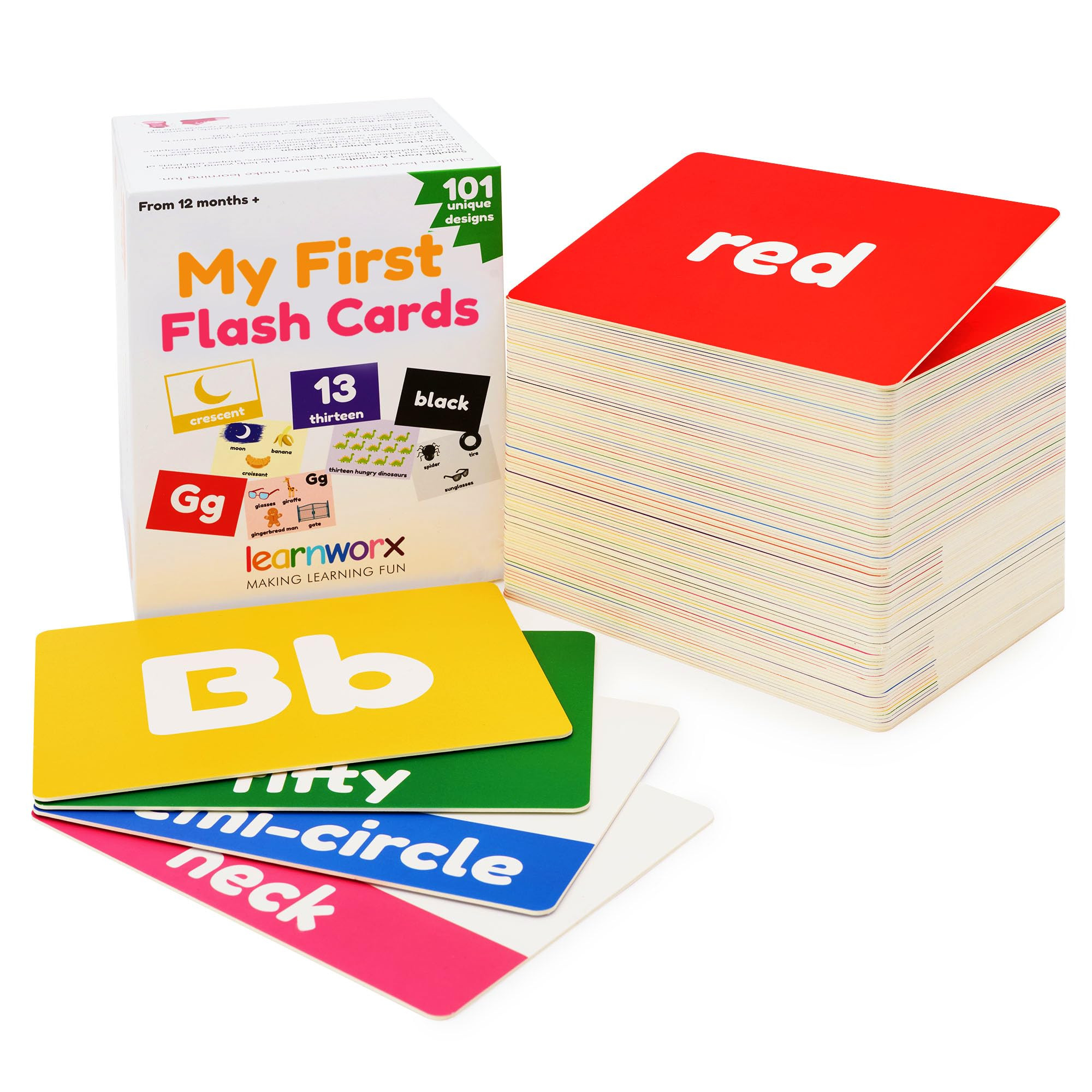 Toddler Learning Flash Cards | Kids Letter Number Alphabet Animal Color Words Flashcards | Large ... | Amazon (US)