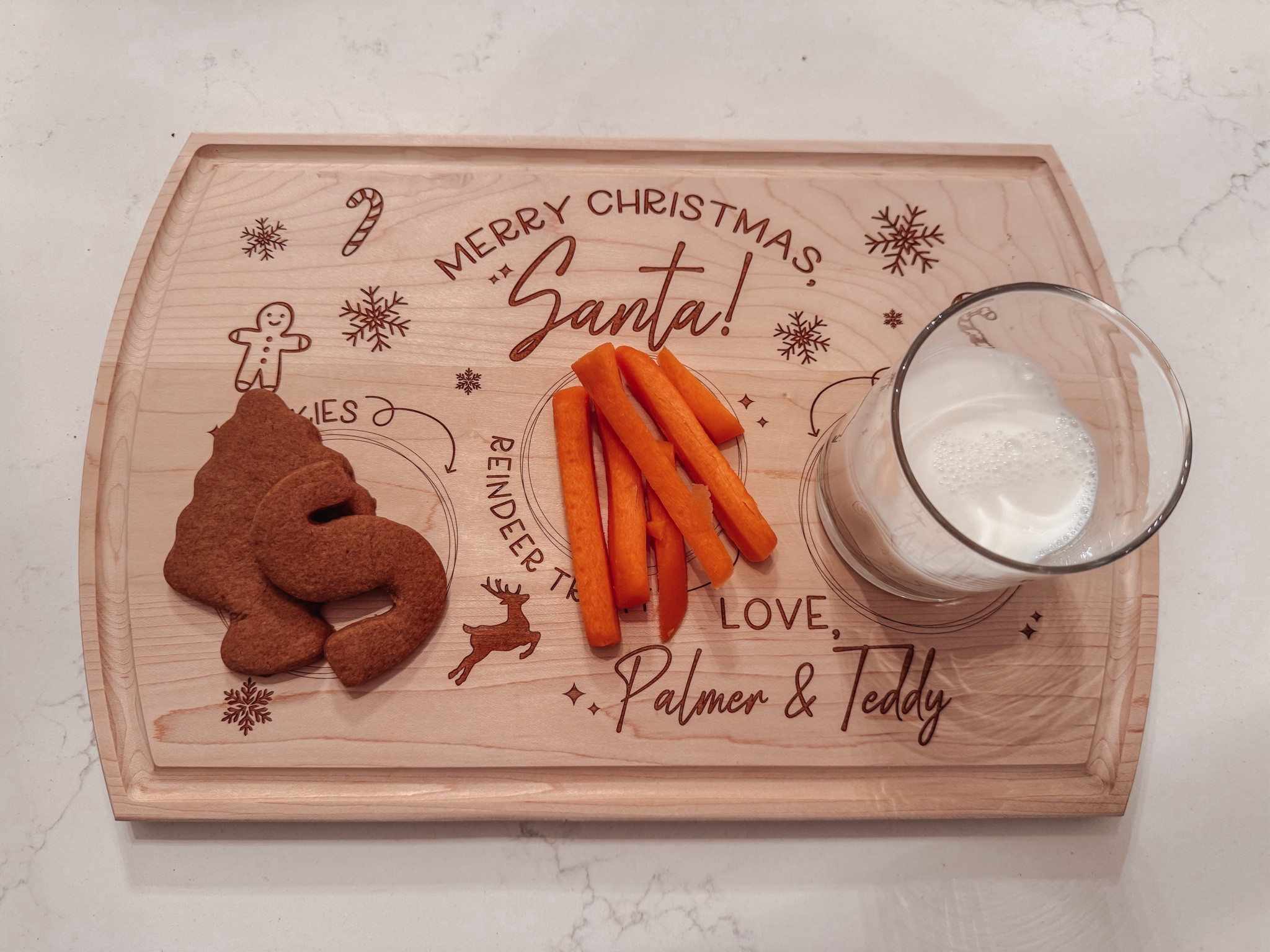 The Hobbs’ are ready for Santa Clause tonight! 🎅🏻 🎁 
I actually found this adorable board the day after Christmas last year and ordered it 😅 Once it came, I just packed it away with the rest of Christmas for the following year. Excited to finally get to use it! The version I tagged has the handles, and I ordered in the Maple Wood color. 
Such a fun tradition to do with your kiddos! 🍪🥕🥛

#LTKSeasonal #LTKHoliday #LTKHome