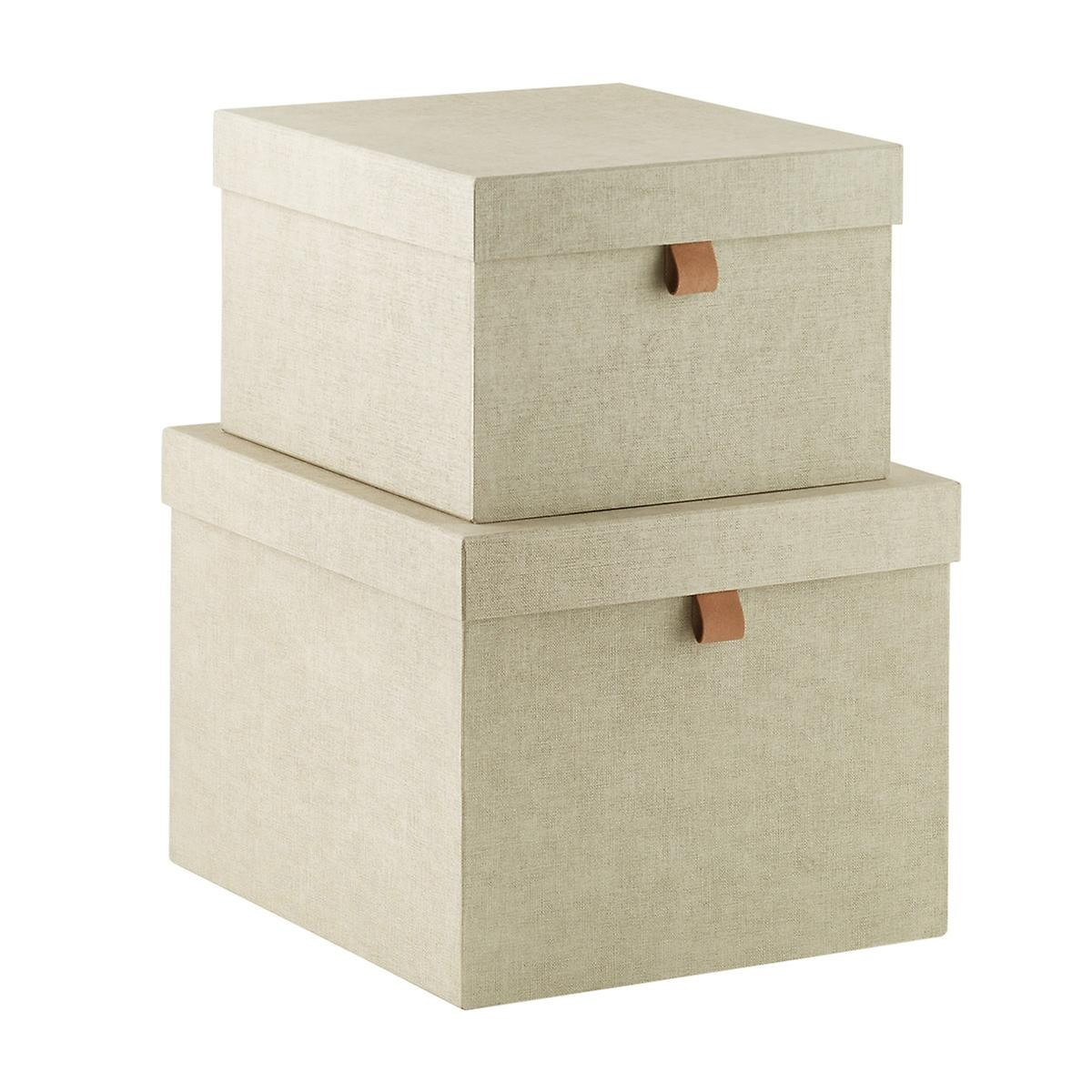 Bigso Linen Marten Storage Boxes | The Container Store