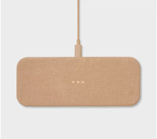 Courant Catch:2 5-Coil Wireless Dual Charger in Belgian Linen - QVC.com | QVC