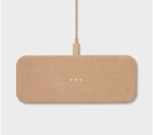 Courant Catch:2 5-Coil Wireless Dual Charger in Belgian Linen - QVC.com | QVC