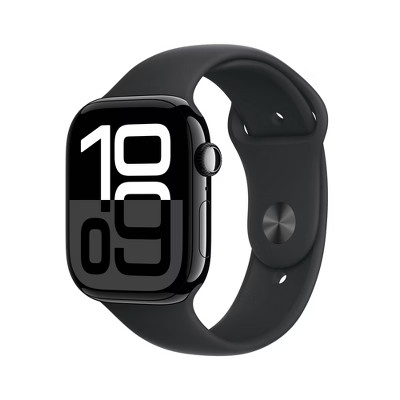 Apple Watch Series 10 GPS 46mm Jet Black Aluminum Case with Black Sport Band - M/L | Target