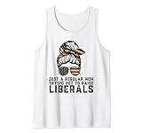 Just a Regular Mom Trying Not to Raise Liberals Funny Mom Tank Top | Amazon (US)