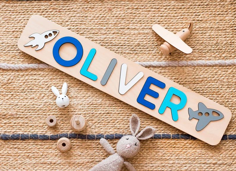 Name Puzzle Wooden Name Puzzle With Pegs Personalized Name | Etsy | Etsy (US)