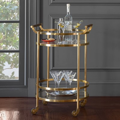 Truman Round Bar Cart | Williams-Sonoma