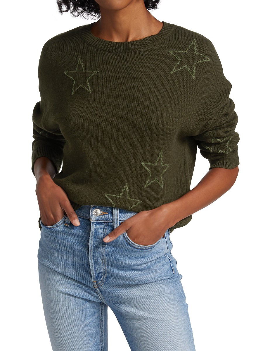 Rails Women's Perci Star-Patterned Sweater - Green - Size L | Saks Fifth Avenue OFF 5TH