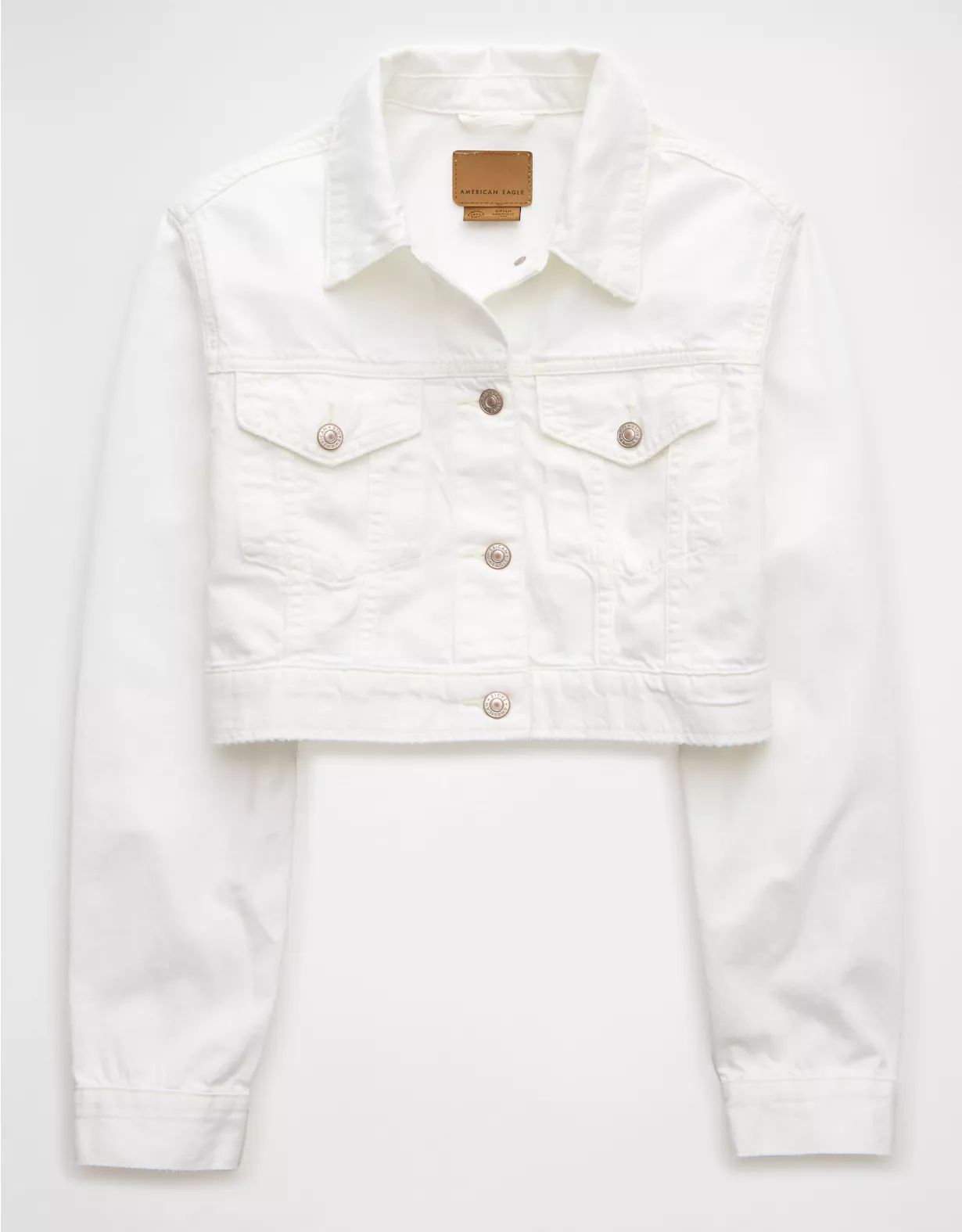 AE Super Cropped Denim Jacket | American Eagle Outfitters (US & CA)