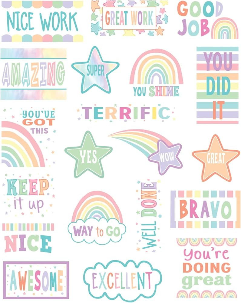 Teacher Created Resources Pastel Pop Stickers | Amazon (US)