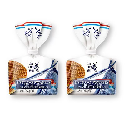 The Old Mill Stroopwafels Original Dutch Caramel Filled Wafers BAG 8.8 Oz. /250 g. (Pack of 2) | Target