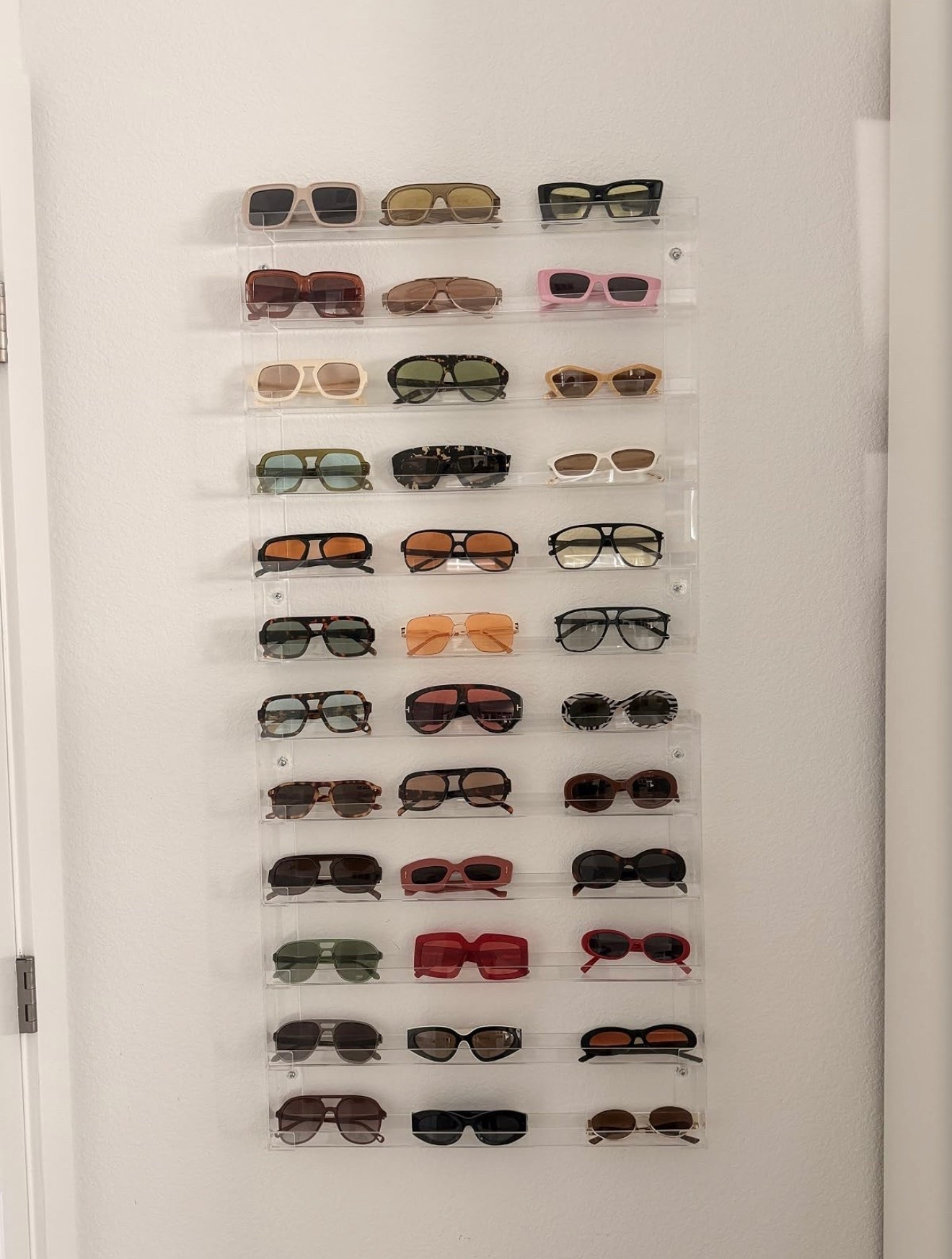 New sunglass storage/display to keep everything organized but visible for easy styling!

#LTKgrwm