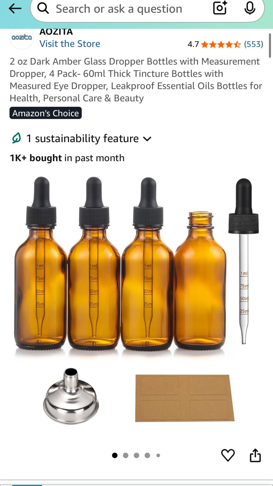 Dark amber glass bottles 

#LTKFindsUnder50 #LTKBeauty #LTKStyleTip