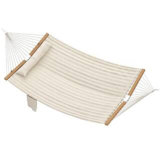 128 in. 2-Person Hammock in Cream White for Patio | The Home Depot