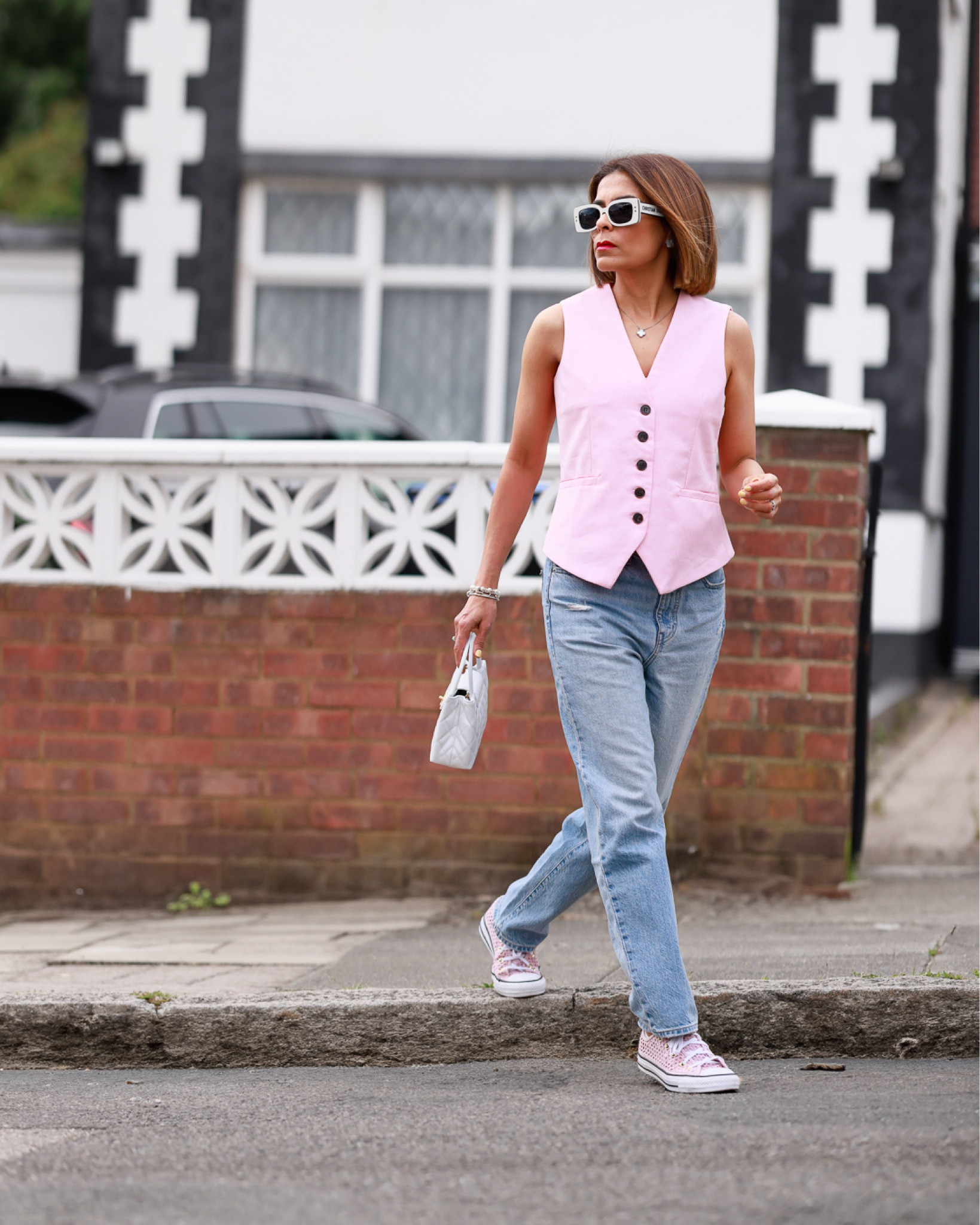 Pink vest outfit ideas everyday style petite outfits simple outfit london blogger uk blogger summer outfit casual outfit vest outfit ideas how to style vest linen vest

#LTKuk #LTKeurope #LTKsummer