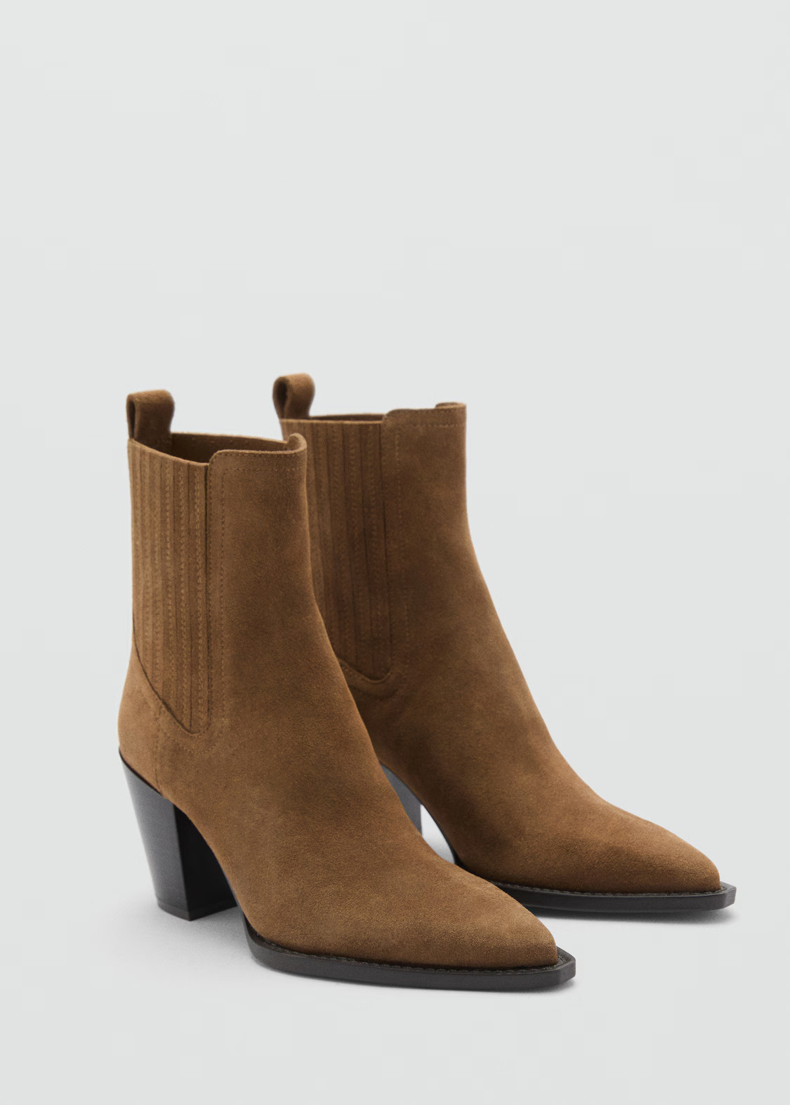 Suede block-heel boots - Women | MANGO USA | Mango (US/MX/AU)