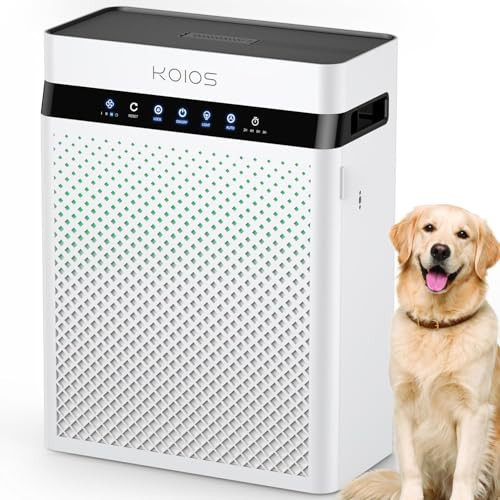 KOIOS Air Purifiers for Home Large Room up to 2400sq.ft, Air Purifier for Home Pets with Washable HEPA Filter, Air Quality Sensor & Aromatherapy, Air Cleaner for Bedroom, Dorm, Office K03 | Amazon (US)