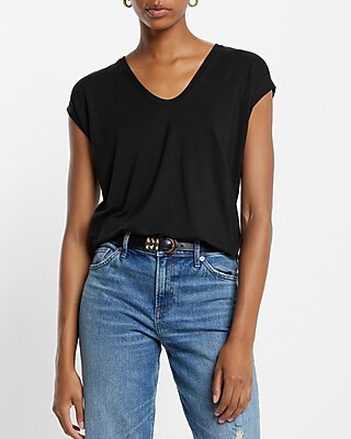 Supersoft Relaxed Scoop Neck Tunic Tee | Express