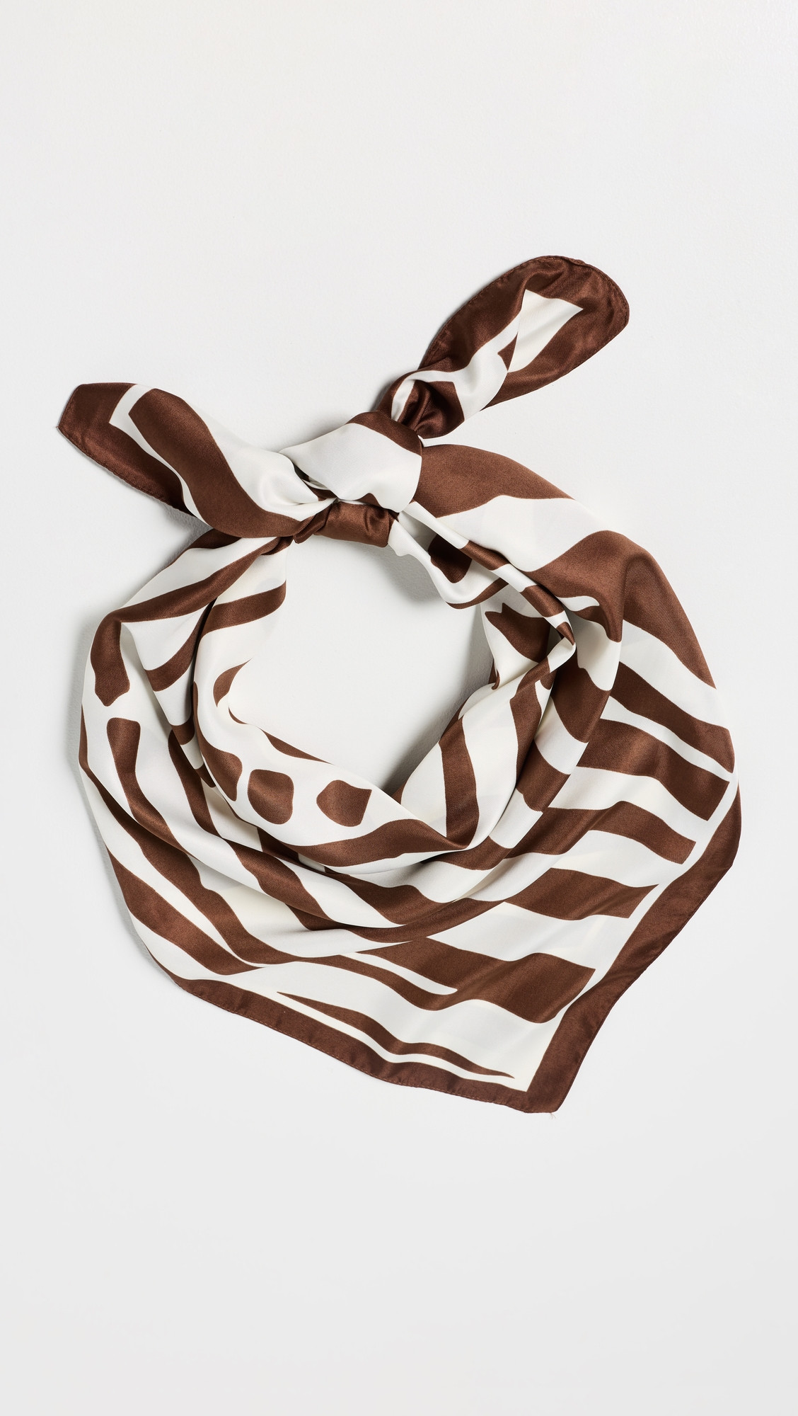 Lele Sadoughi Oversized Zebra Square Satin Scarf WALNUT One Size | Shopbop