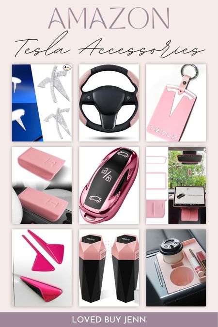 How cute are these accessories for your Tesla!

Tesla // car accessories // steering wheel cover // arm rest // garbage can // car garbage // key fob cover //pink car accessories // tesla handle cover // cup holder // car phone older nonslip // emblem bling // mirror cover // Screen Protector Frame + Center Console Wireless Charging Silicone Pad + Interior Rear View Mirror Cover // Amazon finds

#LTKStyleTip #LTKTravel #LTKFindsUnder100