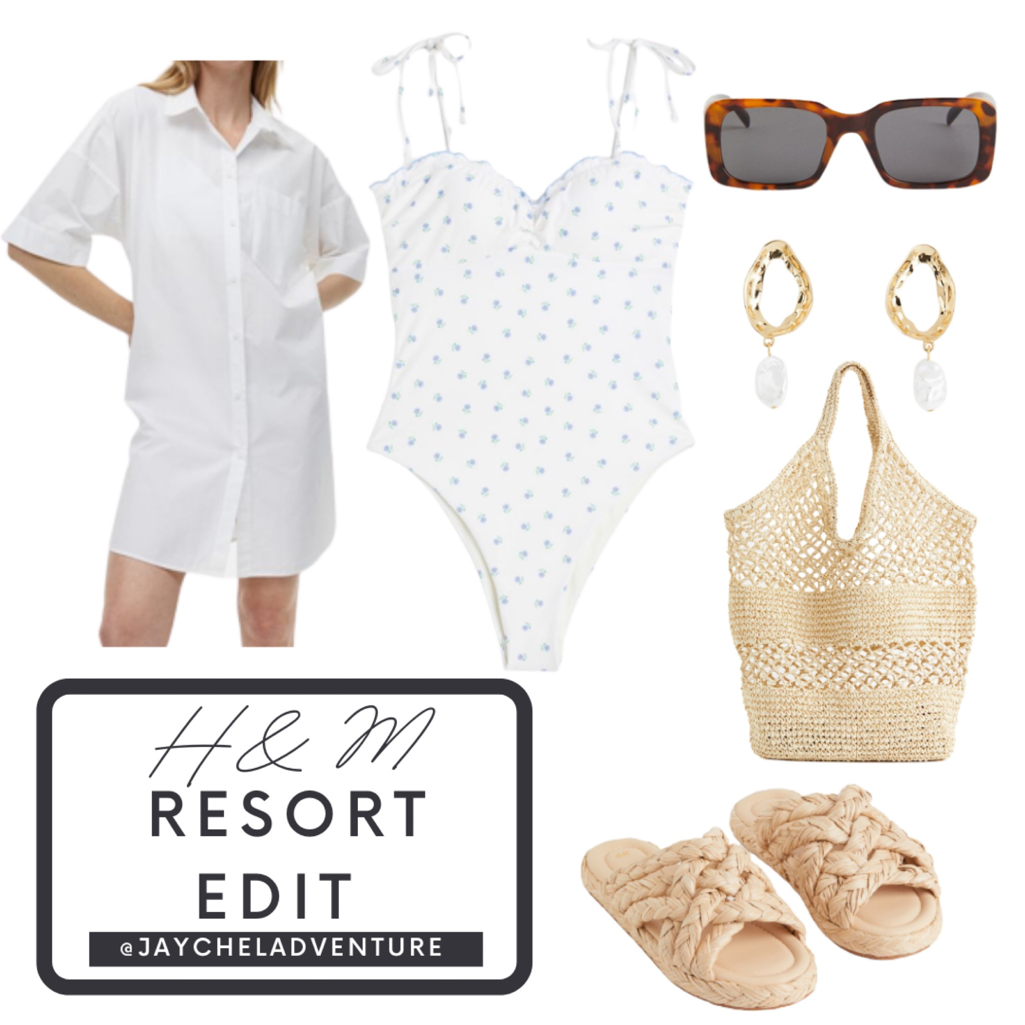 H&M summer!! Swimsuits, cover ups, sandals, and more! Perfect for beach, vacation, pool day, or resort! 
One piece swimsuit, modest swimwear, vacation outfit, summer outfit, 

#LTKSeasonal #LTKtravel #LTKswim