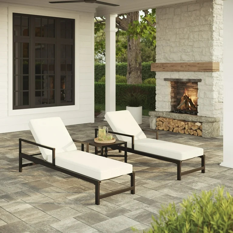 My Texas House Cambria Outdoor Steel End Table, Black | Walmart (US)