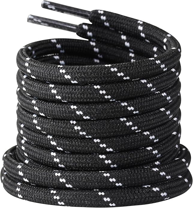 2 Pairs Heavy Duty Work Boot Laces, Thick Durable Strong Round Shoelaces for Hiking, Walking & Sa... | Amazon (US)