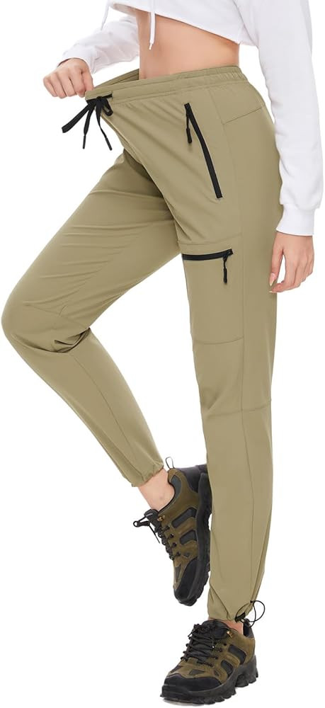 SEVEGO Womens Hiking Pants Tall Inseam 30"/32"/34"/36" Athletic Cargo Pants Lightweight 4 Zipper ... | Amazon (US)