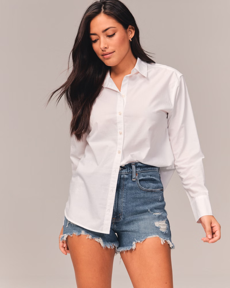 Women's Curve Love High Rise Mom Shorts | Women's Bottoms | Abercrombie.com | Abercrombie & Fitch (US)