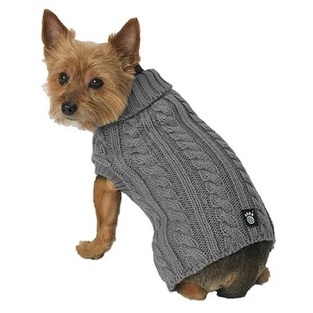 Marley's Grey Cable Dog Sweater - Medium | Walmart (US)