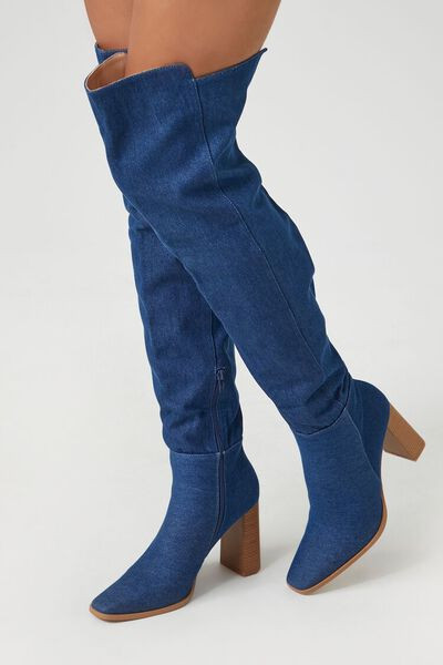 Denim Over-the-Knee Boots | Forever 21 (US)