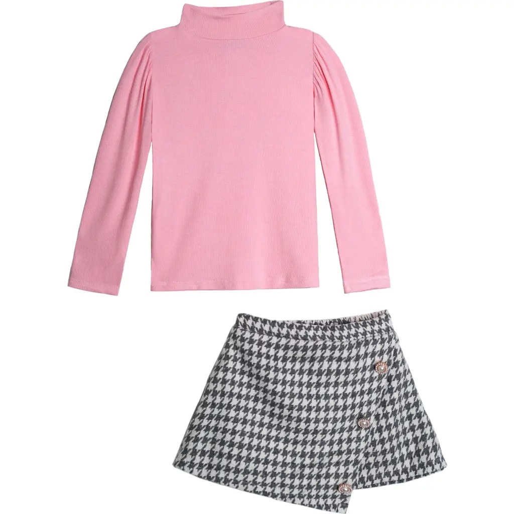 Mia Belle Girls Ready Turtleneck Top and Skort Set in Grey at Nordstrom, Size 4-5T | Nordstrom
