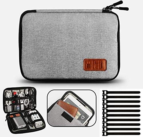 Electronic Organizer Waterproof Portable Travel Cable Accessories Bag Soft Case with 10pcs Cable ... | Amazon (US)