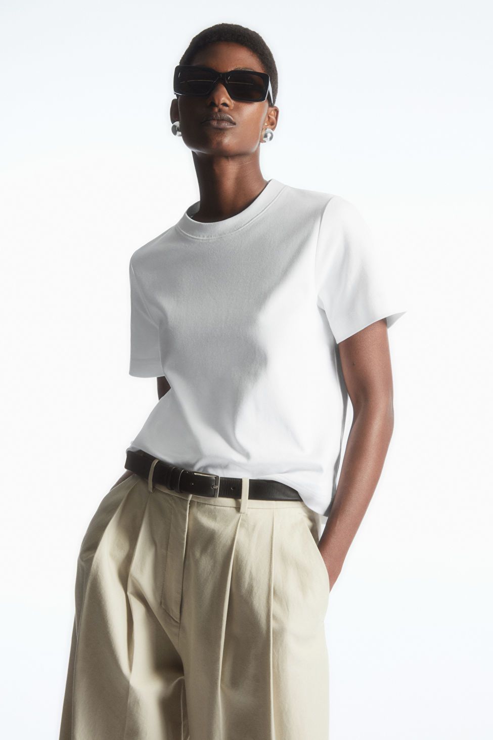 THE CLEAN CUT T-SHIRT - White - COS | COS UK