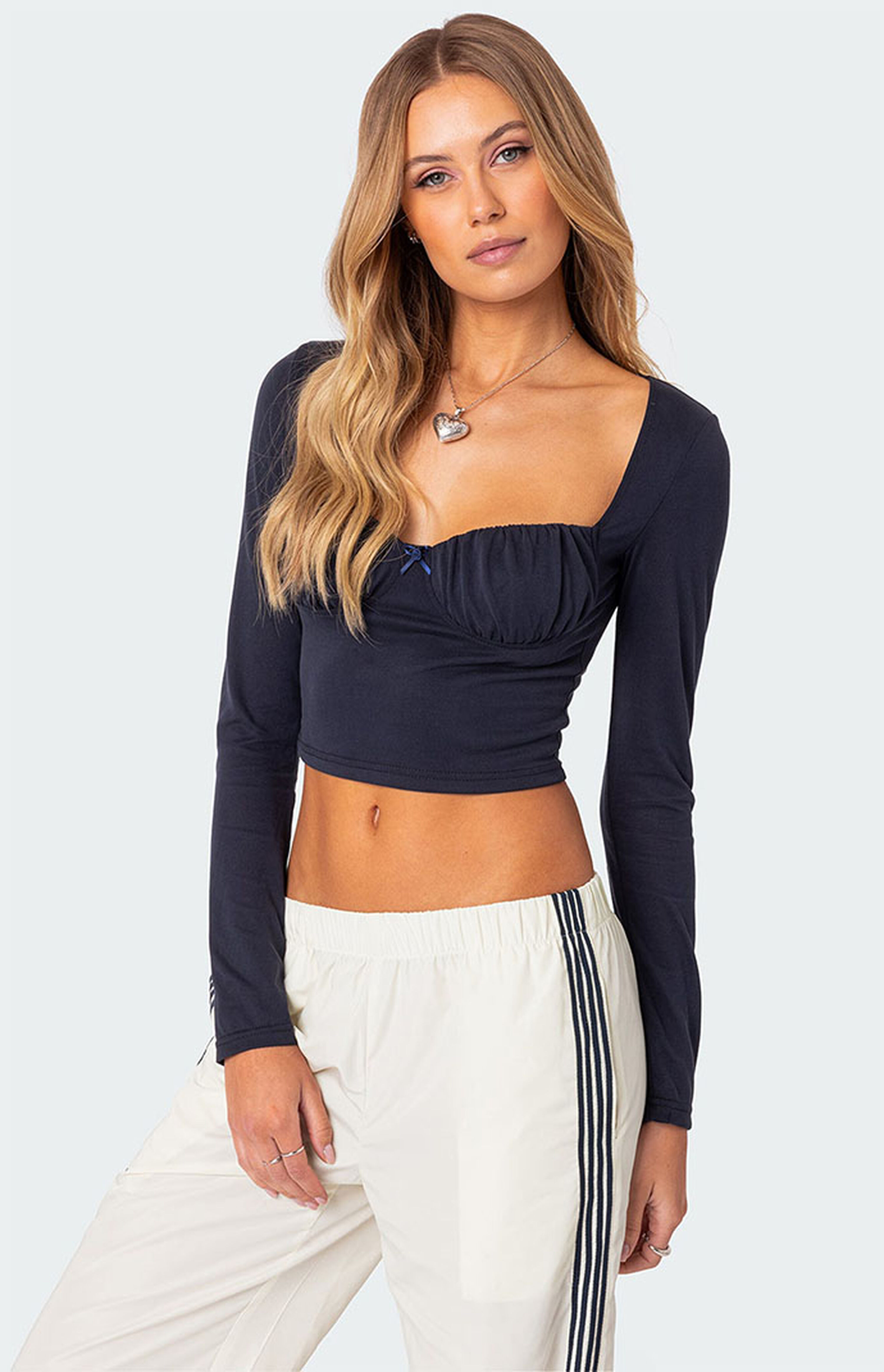 Edikted Rain Cupped Long Sleeve Top | PacSun