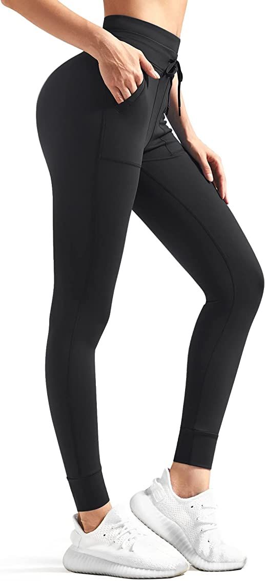 OLIOMES High Waisted Yoga Leggings for Women Double Tummy Control Workout Yoga Pants with Pockets... | Amazon (US)