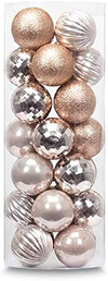 Click for more info about AUXO-FUN 2.36" 28ct shatterproof Christmas Ball Ornaments in 4 finishes for Christmas Tree Decora...