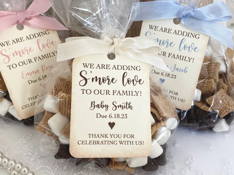 Baby S'more Favor Bags, Baby Shower S'more Favor Bags, Adding S'more Love Bags and Tags, Printed ... | Etsy (US)