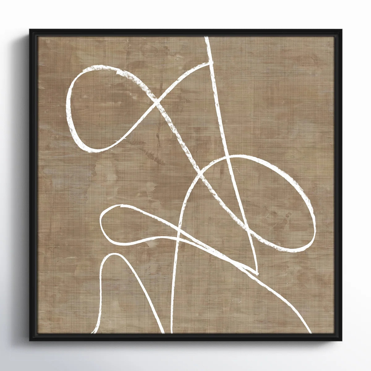 Catana Swooping Lines - Floater Frame Painting on Canvas | Wayfair North America