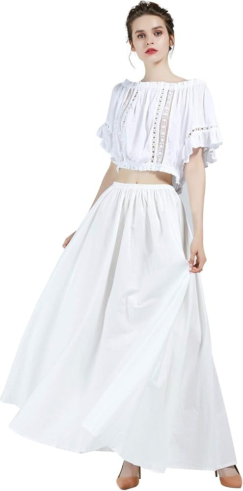 BEAUTELICATE Women's Renaissance Skirt Retro Victorian Medieval Halloween Steampunk Period Costum... | Amazon (UK)