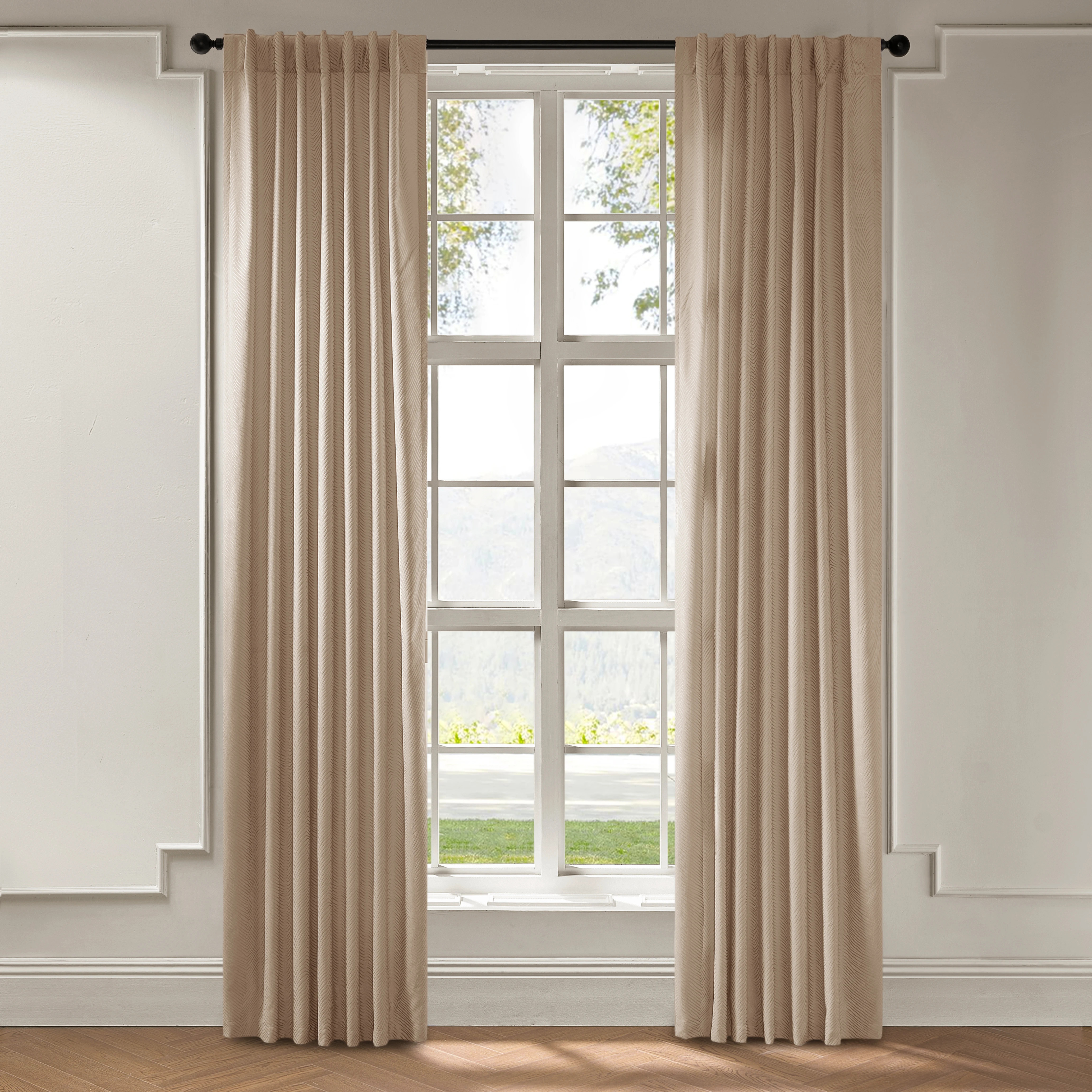 Kenzo Chenille Curtain - Beige | Z Gallerie