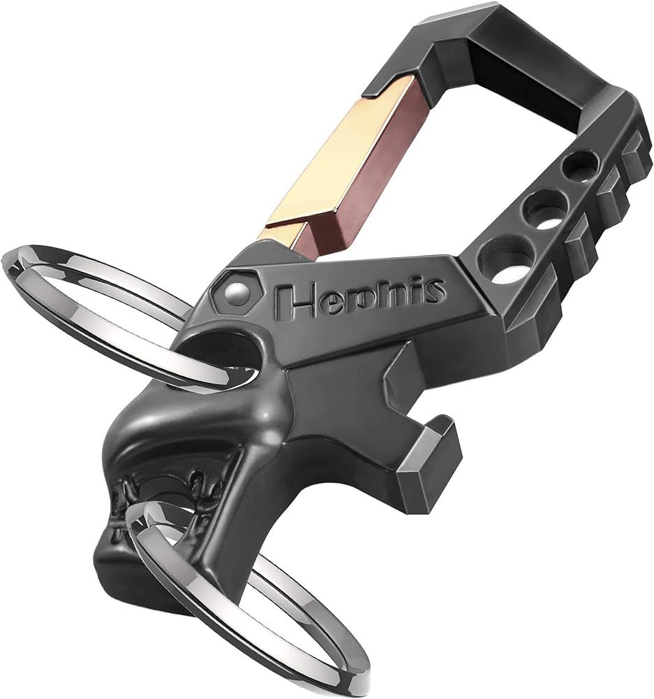 Hephis Heavy Duty Key Chain Bottle Opener,Carabiner Car Key Chains for Men and Women | Amazon (US)
