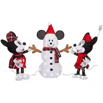Disney Mickey and Minnie 30.98-in Mouse Yard Decoration with White LED Lights | Lowe's