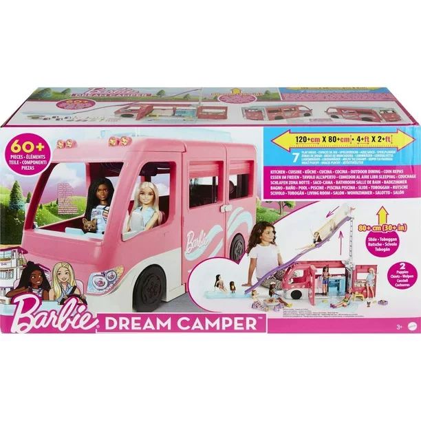 Barbie Camper DreamCamper Toy Playset with Pool and 60+ Accessories - Walmart.com | Walmart (US)