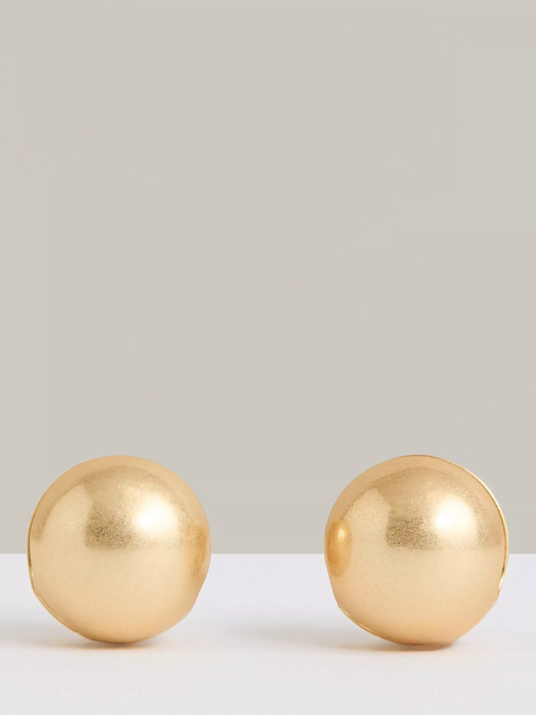Reiss Pollie Polished Ball Huggie Hoop Earrings | John Lewis (UK)