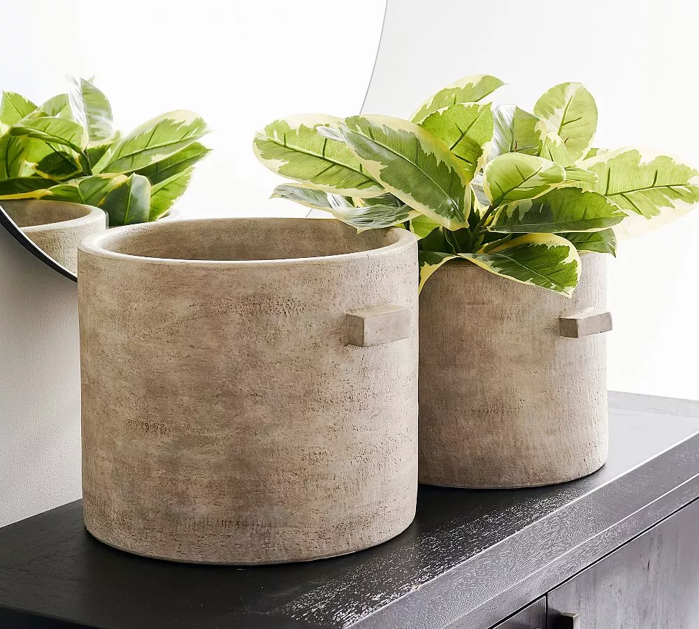 Sienna Fiber Stone Outdoor Planters