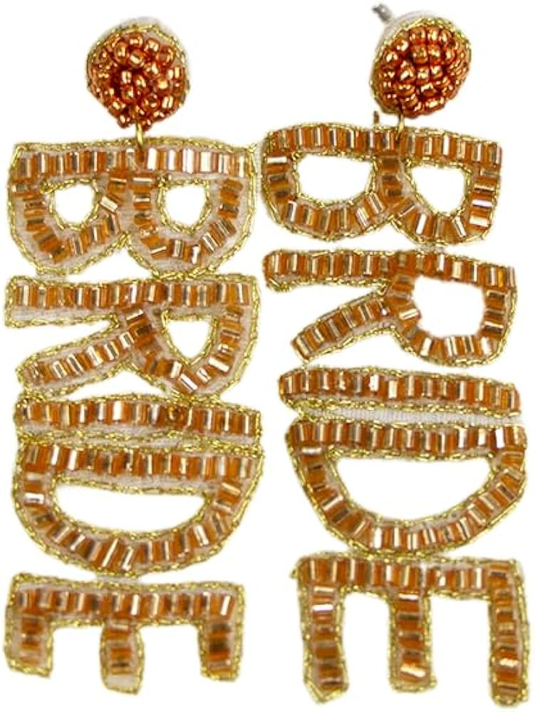 Bride Earrings Bachelorette, Bridal Earrings, Beaded Wedding Earrings, Seed Bead Bride Earrings, ... | Amazon (US)