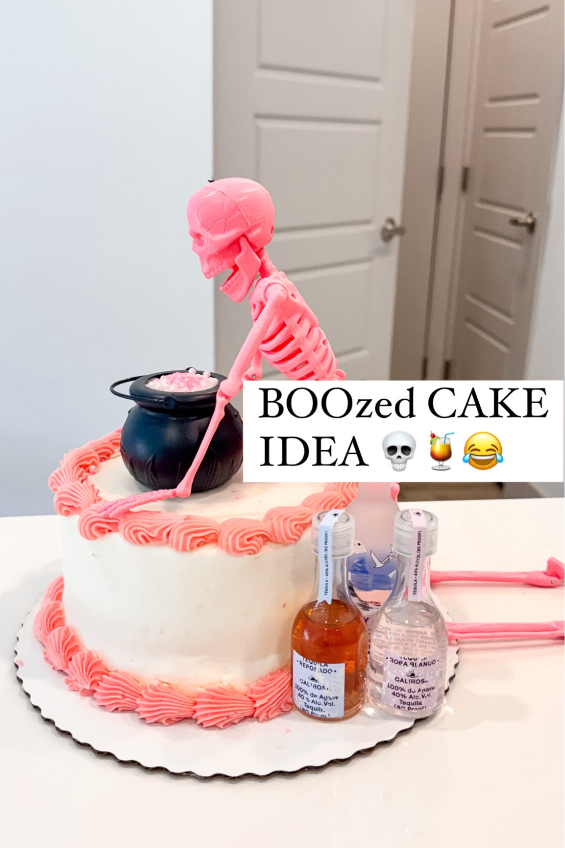 Links to recreate the boozed skeleton cake!

The only thing missing is the pink skeleton which you can find at Party City (in store only) or Joann’s 

The cake itself is the 6” round from Walmart with the light pink border 

#LTKSeasonal #LTKParties #LTKFallSale