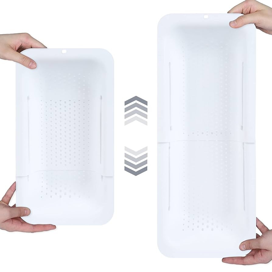 BLUE GINKGO Over the Sink Colander Strainer Basket - Wash Vegetables and Fruits, Drain Cooked Pas... | Amazon (US)