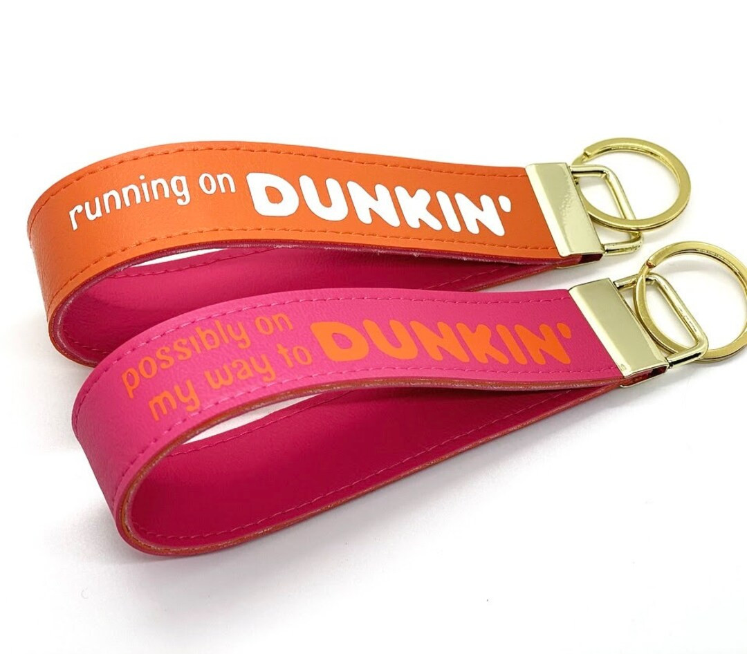 Keychain Dunkin Key Lanyard. Coffee Keychain. Wrist Strap for Coffee Lover. - Etsy | Etsy (US)