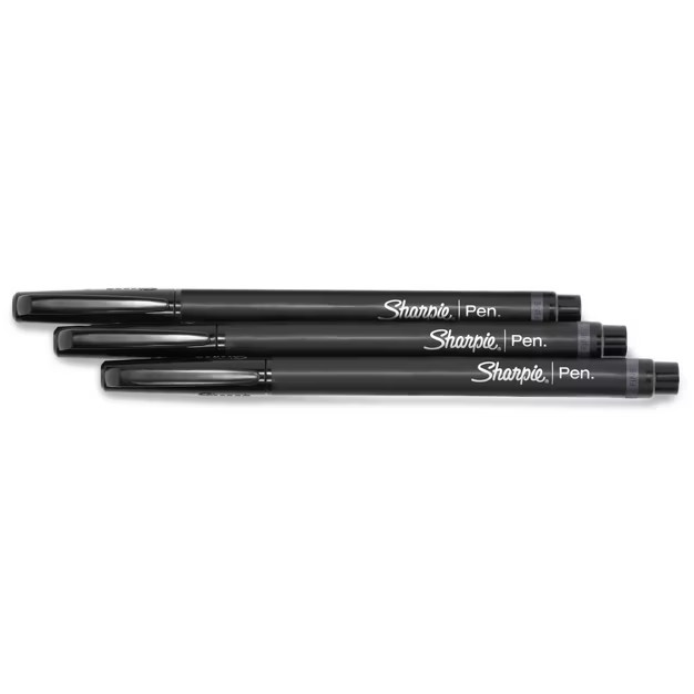 Sharpie 3pk Felt Marker Pens 0.4mm Fine Tip Black | Target